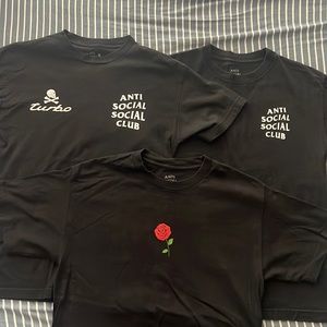 Anti Social Social Club T-Shirt Bundle (3)